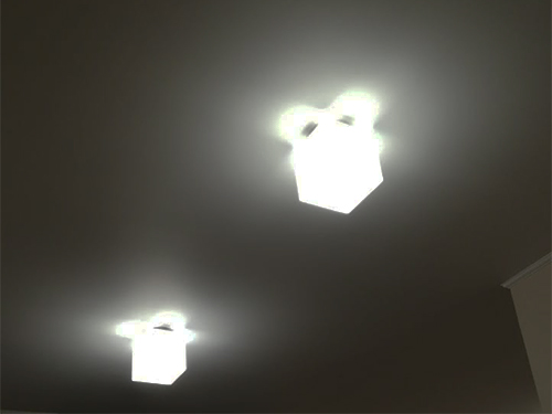 Пример монтажа накладных потолочных светильников